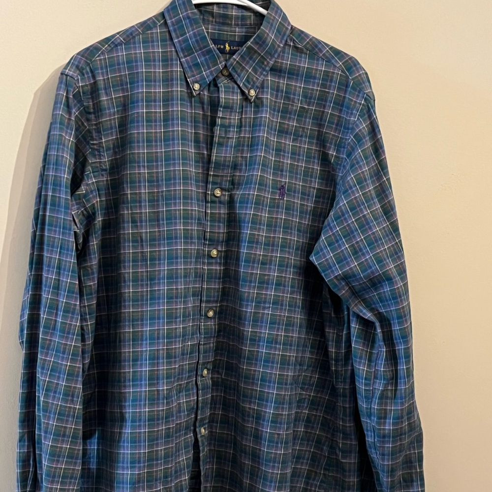 Mens Polo Button up sz L used
